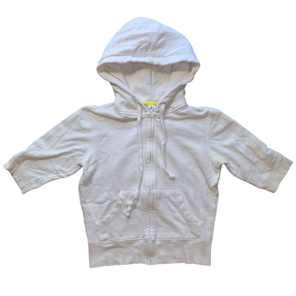 Y2K Plush & Lush Sexy Sun Sand Surf Cropped Hoodie Zip Up Small Festival Beach - Picture 3 of 7